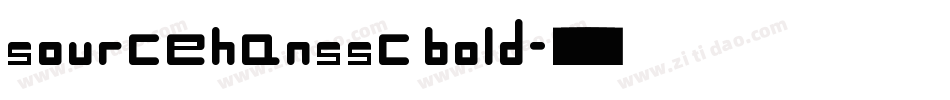 sourcehanssc bold字体转换